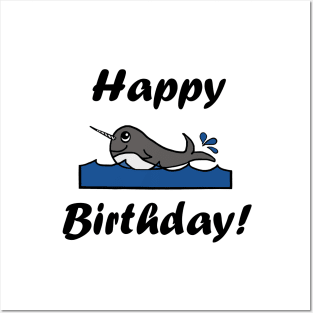 Birthday Narwhal Posters and Art